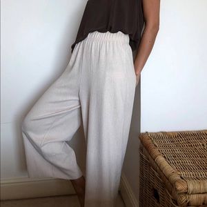 Pull&Bear Jersey Cropped Wide Leg pants